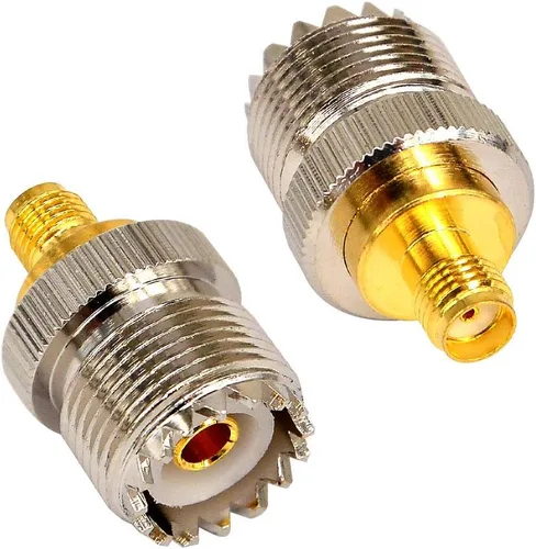 Miniatura 4 de onelinkmore Adaptador SMA hembra a SO239 (PL-259 hembra) Adaptador coaxial de radio bidireccional UHF Kits conector para Baofeng CB Radio Walkie