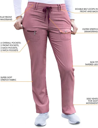 Miniatura 3 de Adar Pro Scrubs para mujer, pantalones de yoga ajustados para piernas