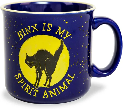 Disney Hocus Pocus Binx Is My Spirit Animal - Taza de cerámica de 20 onzas para cámper | Taza de café de viaje sin BPA para expreso, té