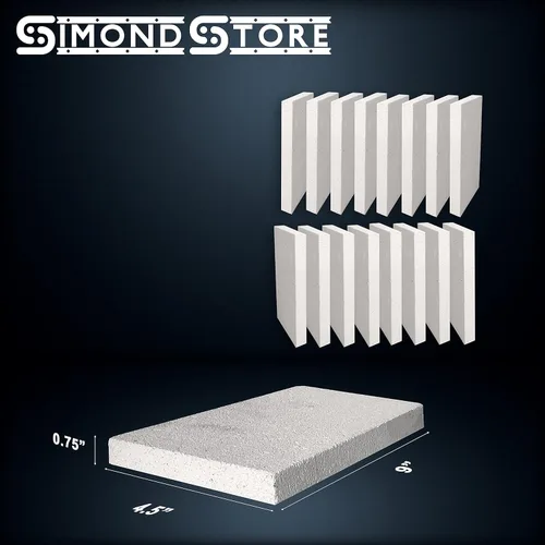 Miniatura 2 de SIMOND STORE Ladrillos de fuego aislantes – Clasificado 2500F – 0.75 pulgadas x 4.5 pulgadas x 9 pulgadas – Paquete de 16 ladrillos de fuego