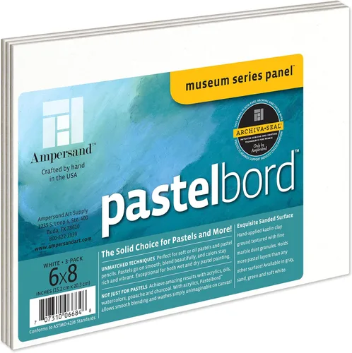 Miniatura 21 de Ampersand Art Supply Serie Museum Pastelbord 5 x 7 pulgadas Colores surtidos Panel de pintura pastel y seco de 1/2 pulgada Sostiene más