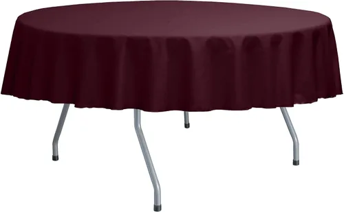 Miniatura 28 de Ultimate Textile Poly-Cotton Twill 60-Inch Round Tablecloth - Fits Tables Smaller Than 60-Inches in Diameter, Navy Blue