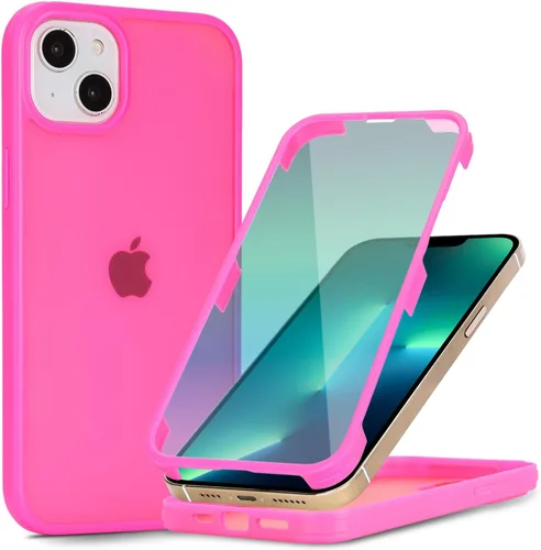 Miniatura 18 de Funda para iPhone 13 mini con protector de pantalla integrado y protección de cuerpo completo, para Apple iPhone 13 Mini, fundas para hombres, Rojo