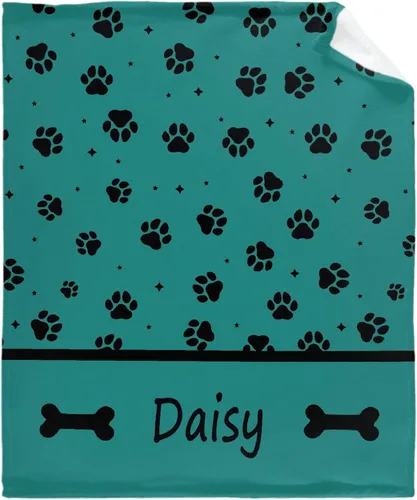 Miniatura 9 de Manta personalizada para perro, impresión de pata personalizada, regalo súper suave para mascotas, 30 x 40 pulgadas, tamaño pequeño y mascota