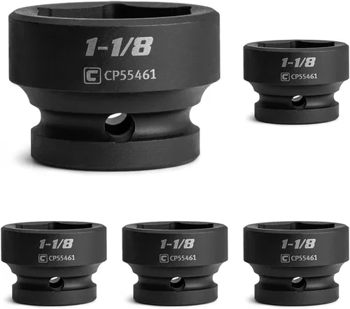 Miniatura 8 de Capri Tools Dado de impacto corto de 1 pulgada, transmisión de 1/2 pulgada, 6 puntos, SAE