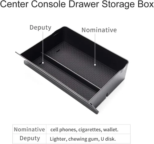 Miniatura 6 de Moonlinks Caja de cajón de consola central para Tesla Model S/Model X, caja de almacenamiento de cajón de consola central personalizada para Tesla