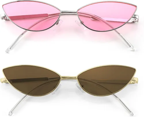 FEISEDY Gafas de sol de diseñador de moda Retro pequeños pétalos forma arco templo diseño B2298
