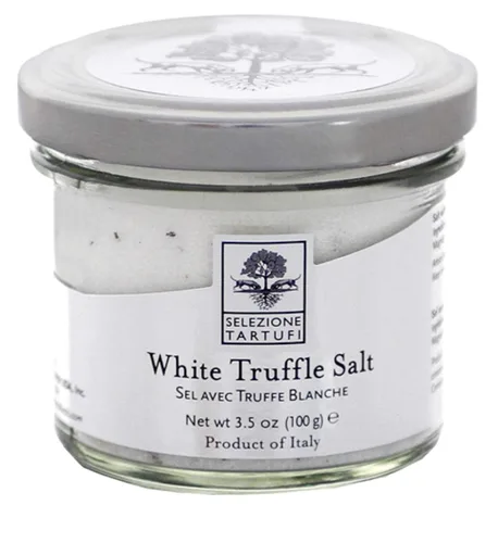 Sal de trufa blanca - 3.5 onzas | por Selezione Tartufi | Condimento para huevos, carnes, pastas, risotto, papas y palomitas de maíz