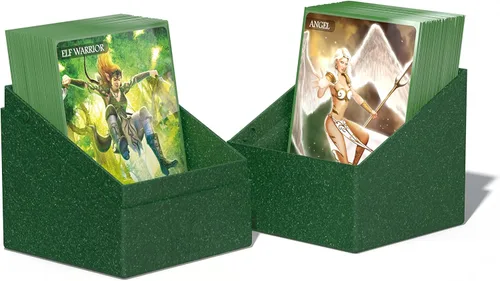 Miniatura 7 de Ultimate Guard RTE Boulder 100+, estuche para 100 tarjetas TCG de doble funda, verde, 97% renovable, fabricado en Alemania, almacenamiento seguro