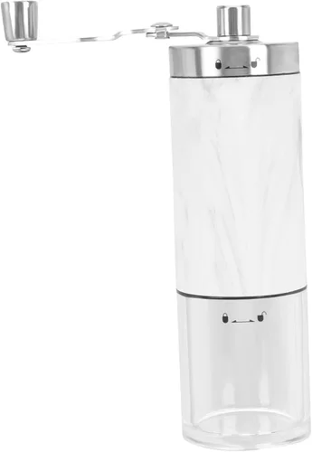 MAGICLULU Molinillo de café manual portátil de mano para uso doméstico con caja de patrón de mármol, ideal para café expreso y café por goteo