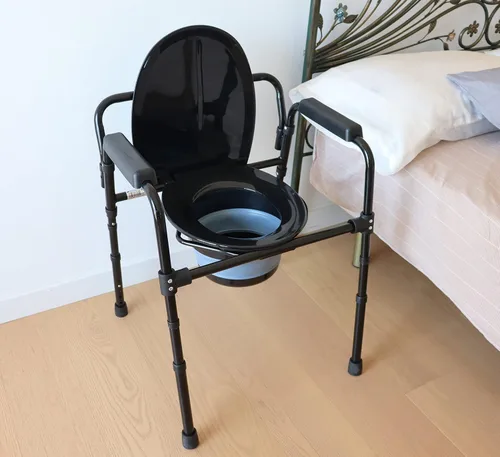 Miniatura 6 de PEPE Mobility Cómoda 3 en 1 con estructura resistente de soporte de doble barra transversal, silla estable con cubo, capacidad de peso de 300 Negro
