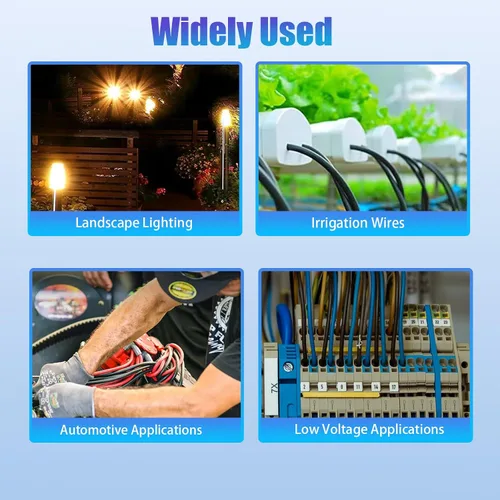 Miniatura 6 de 50 piezas de conectores de cable eléctrico impermeables, tapas de tuercas de torsión impermeables para exteriores, conector de terminal de cable