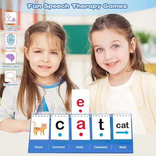 Miniatura 4 de CVC Word Games - Juegos de fonética, palabras de vista, tarjetas flash para jardín de infantes, preescolar jardín de infantes de primer y segundo