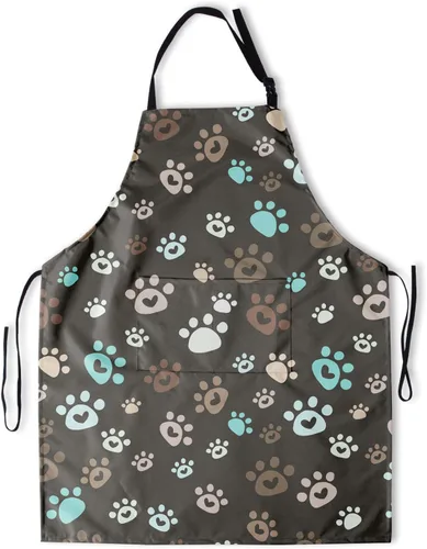 Miniatura 13 de Delantal con bolsillos, delantales para mujeres y hombres, delantal de cocina para cocinar, jardinería, servidor, camarera, pintura
