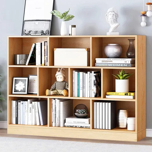 Miniatura 28 de IOTXY Estantería Baja con Estante Abierto - Gabinete de Exhibición Organizador de Pie de Madera de 3 Niveles con Base, Estantería Horizontal Corta
