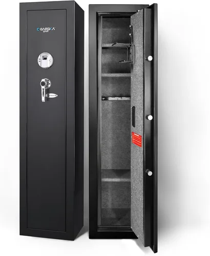 BARSKA - Caja fuerte de acceso biométrico rápido y fácil con huellas dactilares, para rifles, escopeta, arma de fuego, pistola larga, para el hogar,
