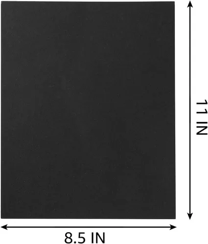 Miniatura 2 de 30 hojas de papel de cartulina de 8 1/2 x 11 pulgadas para manualidades y invitaciones (negro)