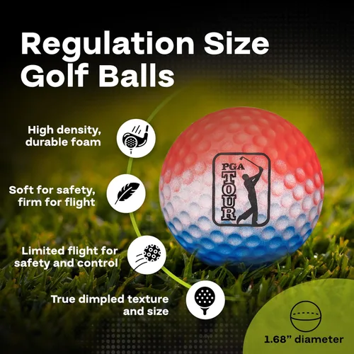 Miniatura 2 de Golfgen Foam Practice Golf Ball Set, Simulates Actual Ball Flight, Indoor and Outdoor Training Balls, Golf Training Balls