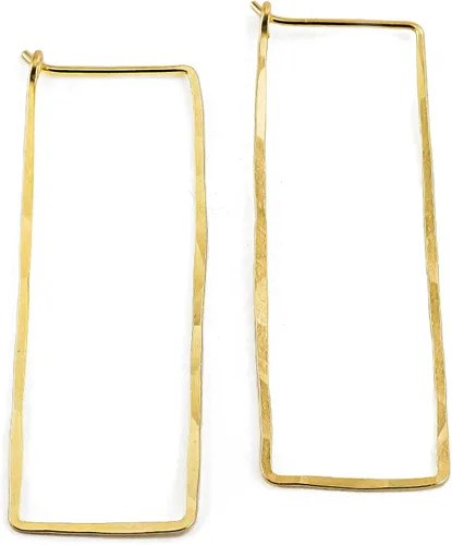 Miniatura 19 de Pendientes de aro delgados martillados, elegantes geométricos de plata de ley maciza, relleno de oro y relleno de oro rosa; para mujeres de Lotus