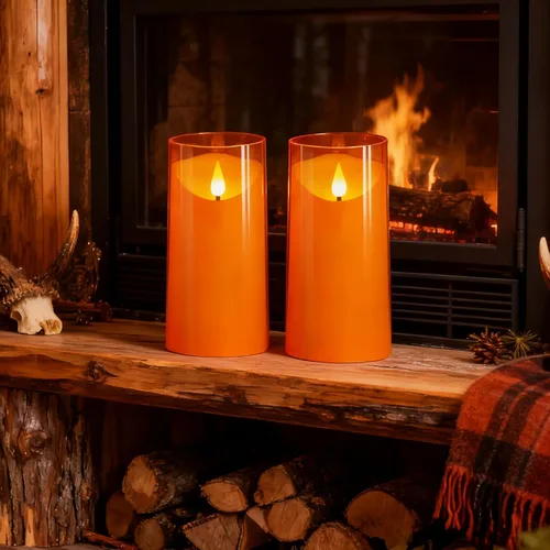 Miniatura 4 de NURADA - Velas sin llama con control remoto y temporizador - Velas LED de mecha 3D irrompible de acrílico que funcionan con pilas para mesas de cena