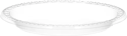 Miniatura 3 de Platos llanos de 9 pulgadas de plástico transparente, desechable, resistente, ideal para bodas, catering, fiestas, bufés, eventos o uso diario, 1
