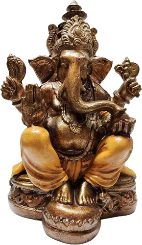 Miniatura 19 de Ganesha - Cabeza de elefante y cuerpo humano que elimina obstáculos del camino de uno, decoración de dormitorio, oficina en casa, estatua Rojo