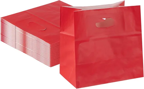 Miniatura 19 de Bag Tek Rectangle Paper Take Out Bag - with Handles - 11" x 7" x 11" - 100 count box