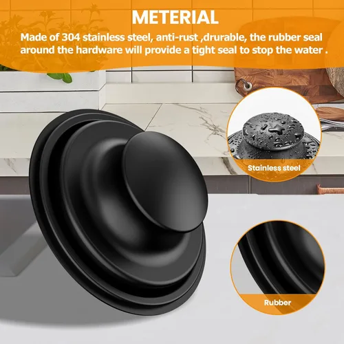 Miniatura 5 de Huntorny 2 Piezas Colador y Tapón de Drenaje para Fregadero de Cocina, Atrapador de Drenaje y Protector de Drenaje para Fregadero de Cocina, Tapón