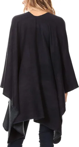 Miniatura 4 de Sakkas Mari - Manta reversible para mujer, diseño de poncho grande