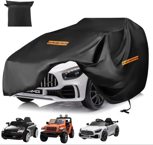Miniatura 8 de Cubierta para coche de montar para niños, gran cubierta impermeable para ruedas de poder, cubierta universal para juguetes de coche de 210D