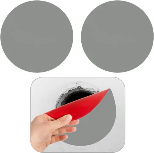 Miniatura 12 de Rubber Bond Placa de Goma Autoadhesiva para Toma de Pared, Paquete de 5 Unidades – Parche de Agujero para Paneles de Yeso Fácil de Aplicar Despegar