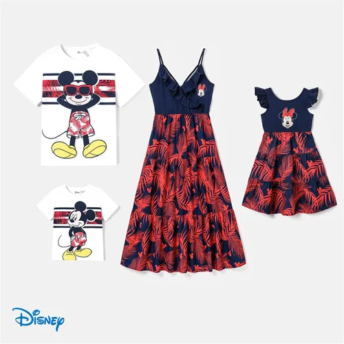 Miniatura 5 de Disney Mickey and Friends - Conjuntos de vestidos de camisola con volantes y camisetas a rayas a juego para vacaciones familiares