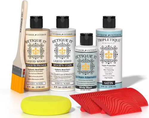 Miniatura 122 de Retique It Kit multiusos con acabado de madera - GO Beyond de madera falsa con imprimación a base de madera líquida pintable y tinte de gel - 60