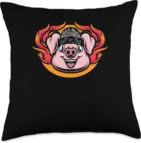 Miniatura 4 de Funny Mini Pig Cute Miniature Pig Owner Throw Pillow