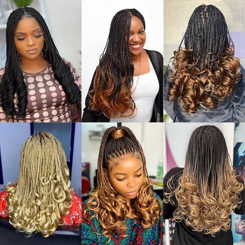 Miniatura 6 de COOKOO Cabello rizado francés de 10 pulgadas, prerizado, paquete de 9 rizos franceses, trenzas sueltas, cabello trenzado para trenzas de caja