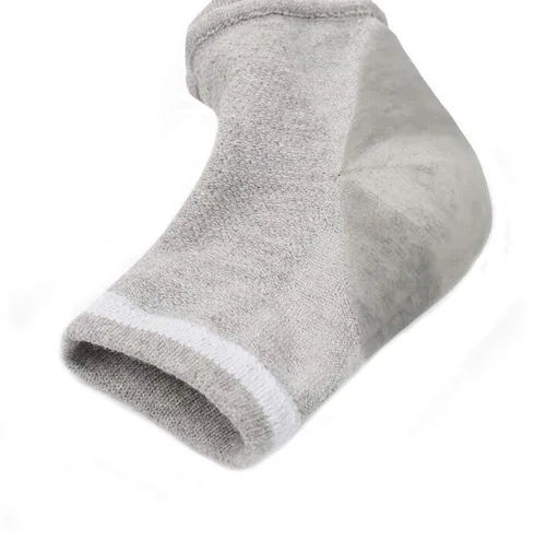 Miniatura 6 de Snadulor - 3 pares de calcetines hidratantes para talón de gel para tacones secos y agrietados, calcetines de gel de spa, calcetines de punta Negro