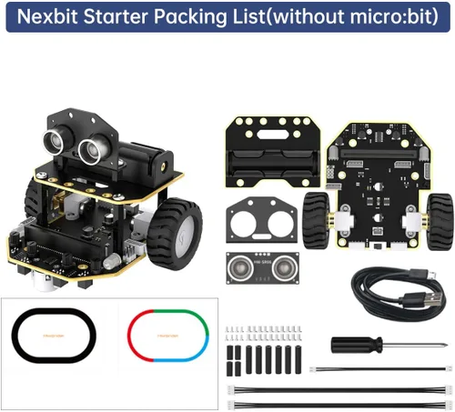 Miniatura 8 de Nexbit Microbit V2 Kit de robot inteligente programación STEM Science Robot educativo con cámara de visión AI para principiantes robóticos