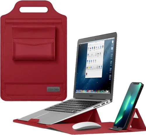 Miniatura 11 de IVY Fundas portátiles para portátiles de 13 y 14 pulgadas con bolso Soporte para computadora portátil Soporte para teléfono Bolsa de almacenamiento