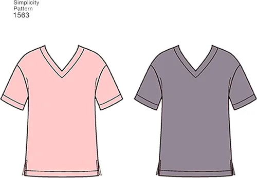 Miniatura 4 de Simplicity US1563A Kit de patrones de costura para pijamas fáciles de coser para adolescentes, hombres y mujeres, código 1563, tallas XS-XL
