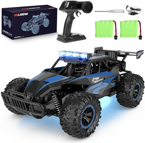 Miniatura 9 de Kolegend Coche de Control Remoto 50+Min Coches RC Juguetes Escala 1:12 Camiones Monstruo 20KM/H Camión Monstruo de Control Remoto con Faro LED