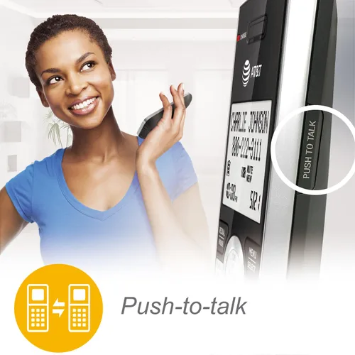 Miniatura 9 de AT&T CL83507 DECT 6.0 - Teléfono inalámbrico de 5 auriculares para el hogar con base de teclado dual, contestadora, bloqueo de llamadas, Base