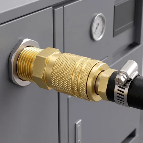 Miniatura 7 de GASHER 12PCS 1/2"MNPT Brass Industrial Coupler,1/4 Flow Quick Connect Air Coupler