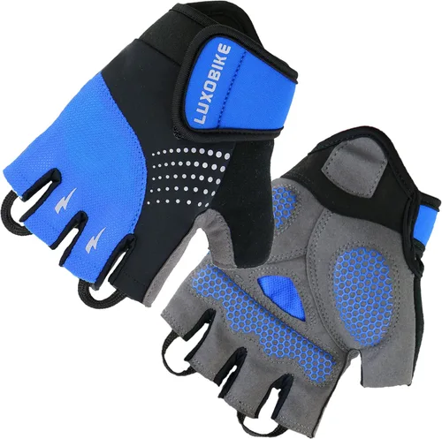 LuxoBike Guantes de ciclismo para hombre almohadilla de gel de 0.197in Guantes de ciclismo especializados ultra transpirables Guantes de bicicleta