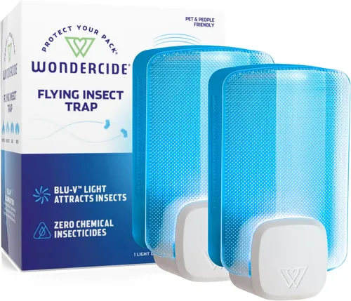 Wondercide - Trampa para Insectos Voladores y Moscas - Atrapador de Insectos para Interior para Moscas de la Fruta y Moscas Domésticas, Mosquitos,
