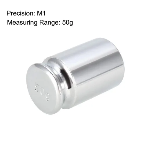 Miniatura 3 de uxcell Acero cromado de la precisión del peso 1.76 oz M1 de la calibración para las básculas de la balanza de Digitaces