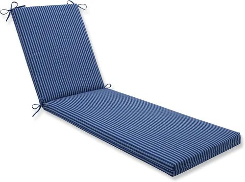 Miniatura 11 de Pillow Perfect Cojín para tumbona con respaldo sólido para interiores y exteriores con lazos, relleno de fibra de felpa, resistente a la intemperie