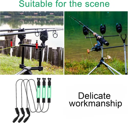 Miniatura 8 de 3 unids Pesca Alarma Accesorios de Pesca Carpa Bite Indicador Percha Rack