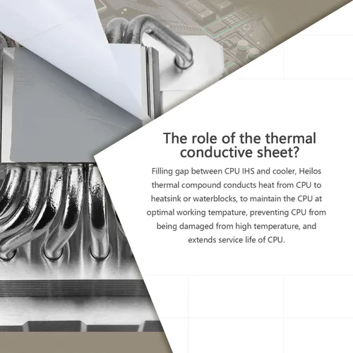 Miniatura 3 de Thermalright Heilos Hoja de grasa de silicona térmicamente conductora de estado sólido para CPU/GPU, no conductiva, de computadora de sobremesa