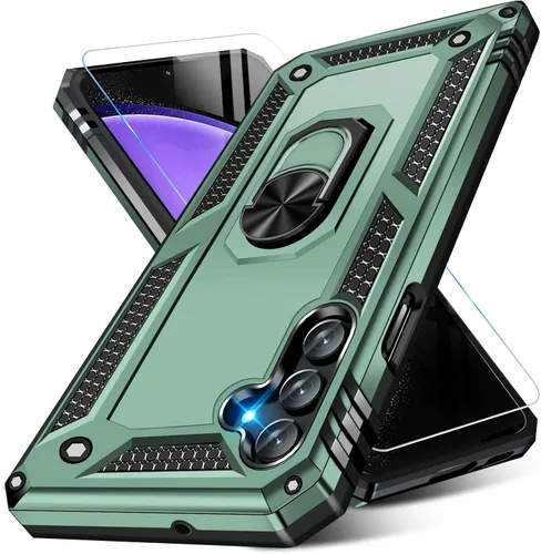 Miniatura 29 de Vaki Funda para Samsung Galaxy S22 5G con protector de pantalla integrado de grado militar, cubierta dura y resistente, funda resistente para Galaxy