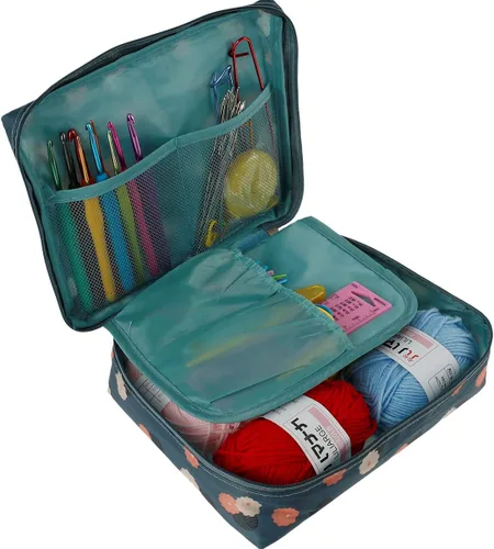 Miniatura 11 de Abizarch Kit de 59 piezas de ganchos de ganchillo para principiantes adultos, kit de inicio de tejer para adultos con mango ergonómico de agarre